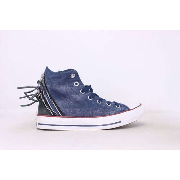 Converse Chuck Taylor Tri Zip Hi Navy/Red-White 545021C Women's - Picture 4 of 8